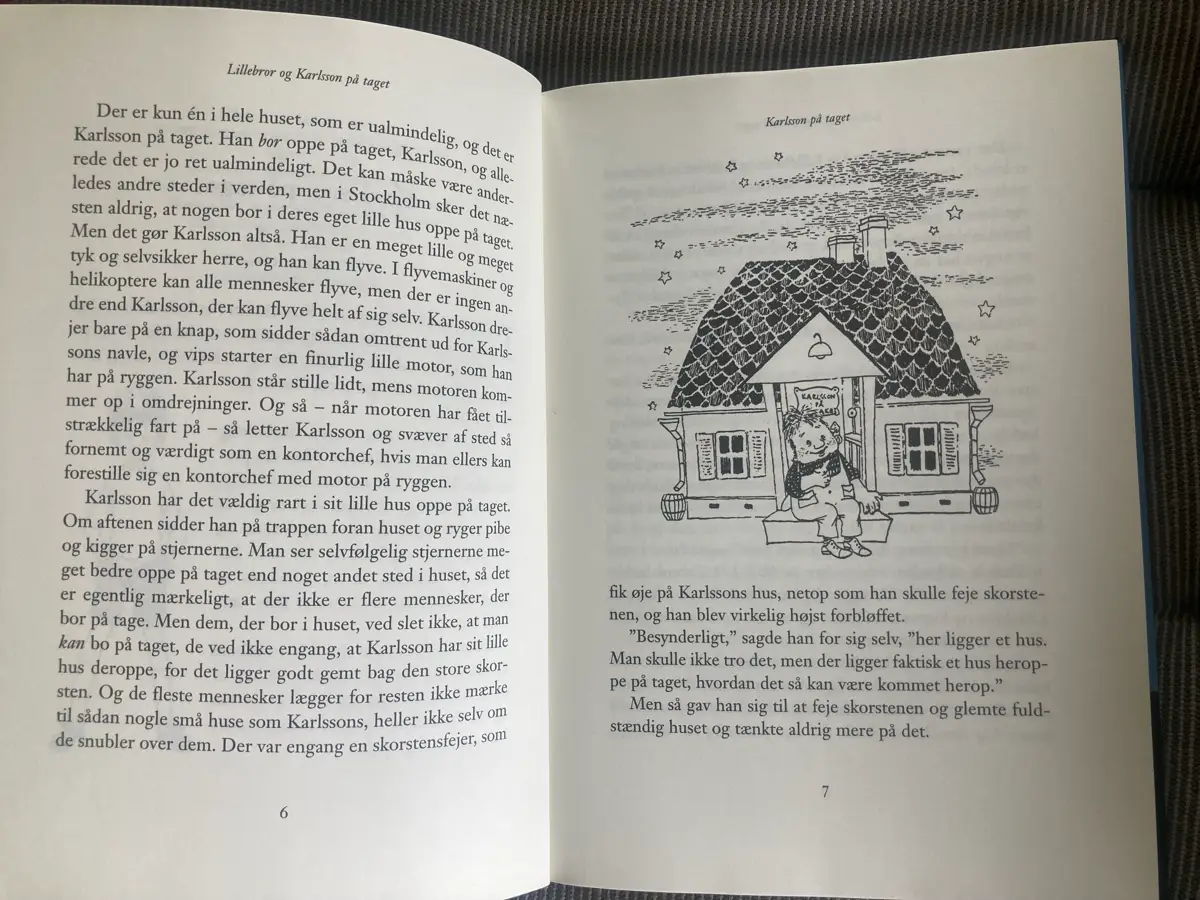 Lillebror og Karlsson på taget UNIK Astrid Lindgren bog
