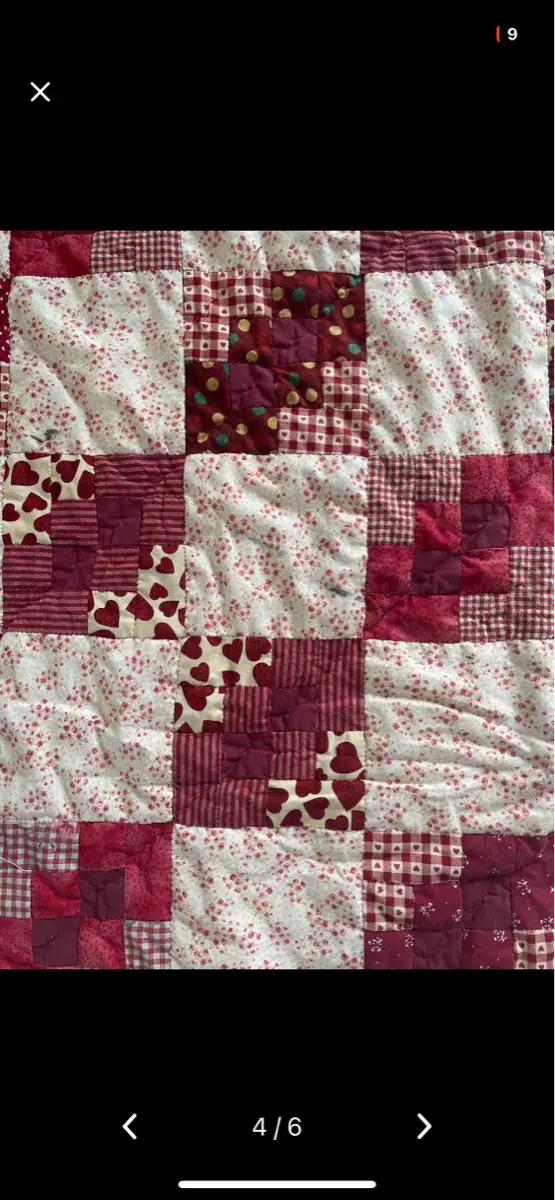 Patchwork Vintage Quiltet tæppe quilttæppe