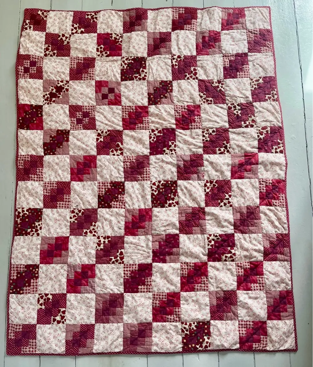 Patchwork Vintage Quiltet tæppe quilttæppe
