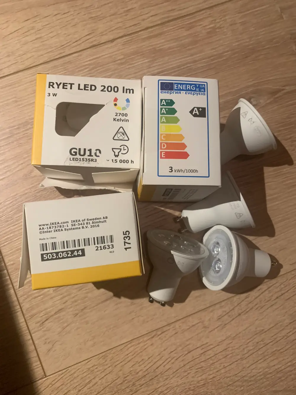 IKEA GU10 spot og lysdæmper