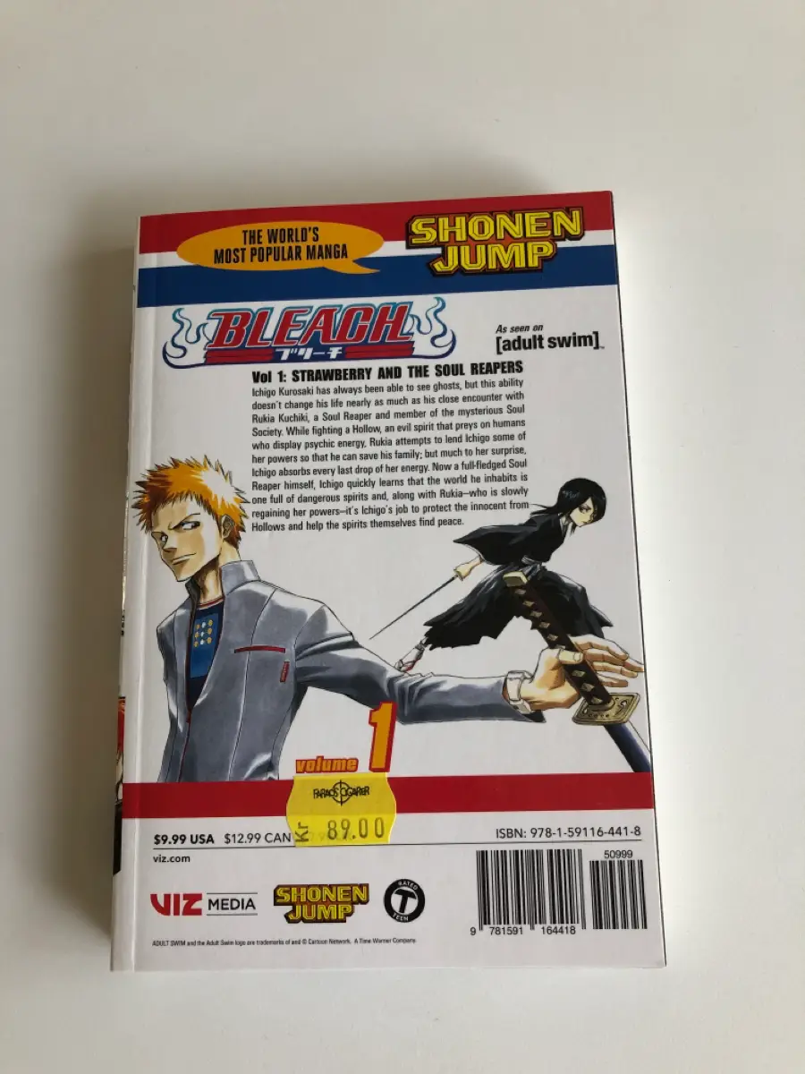 Bleach bind 1 Manga tegneserie på engelsk