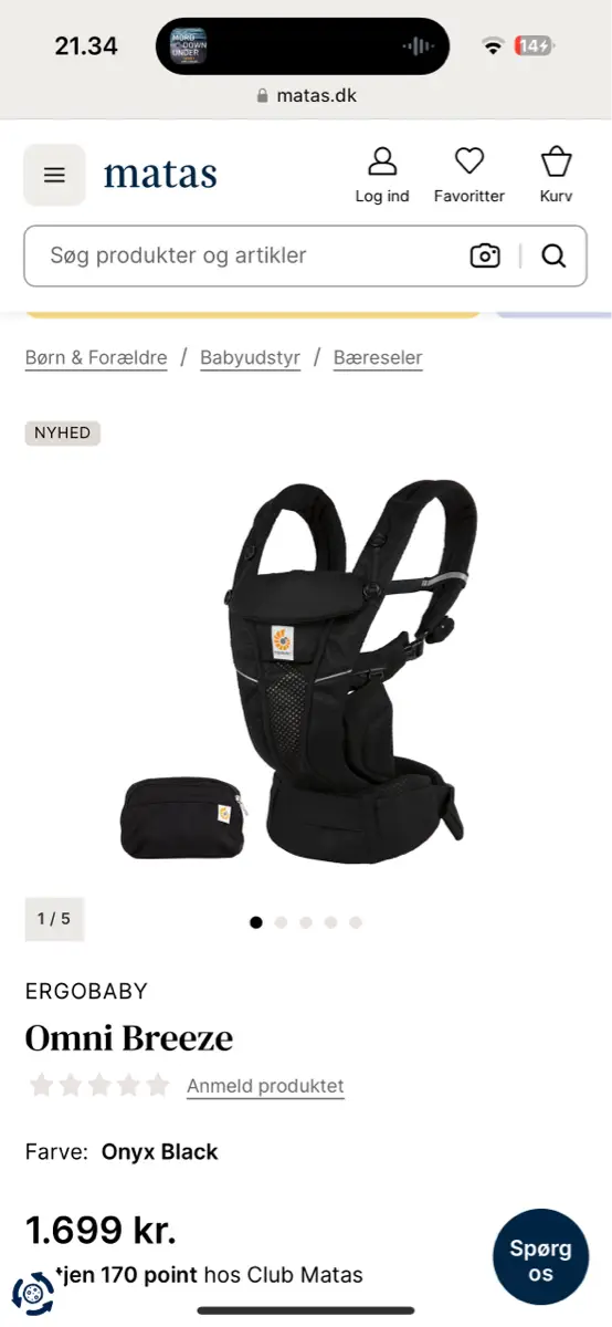 Ergobaby OMNI breeze bæresele