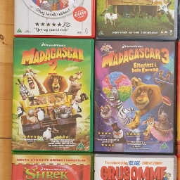 Diverse børne- og animationsfilm DVD og BluRay