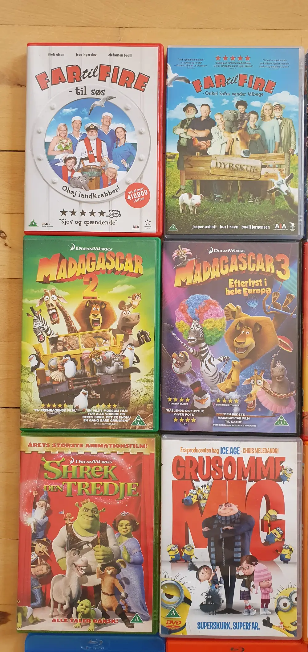 Diverse børne- og animationsfilm DVD og BluRay