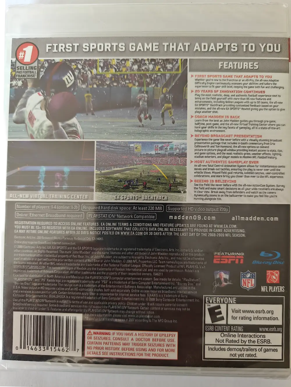 Playstation PS3 EA sports Madden NFL 09