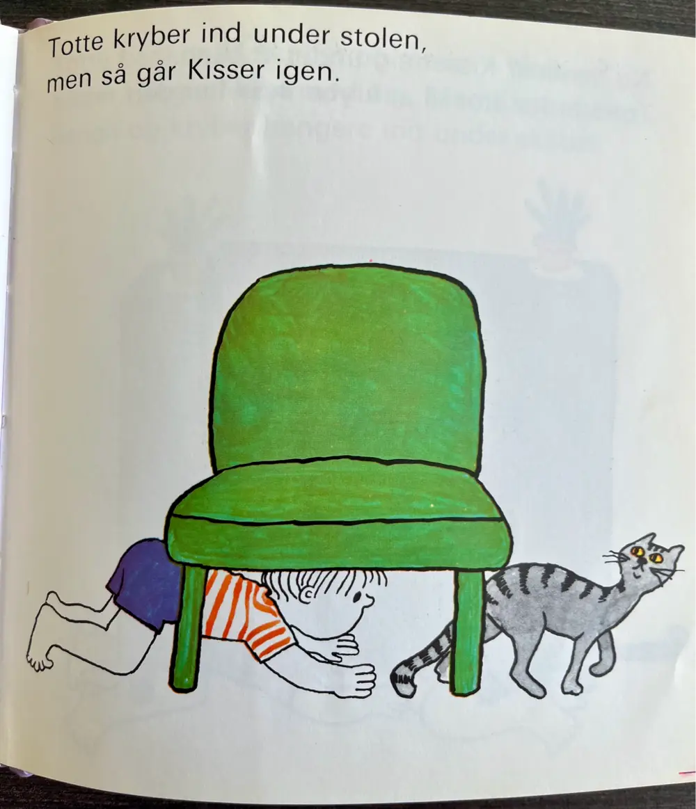 Totte og katten Kisser billedbog sød Sød bog Gunilla Wolde