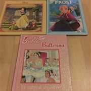3 Bøger Frost Barbie og snehvide