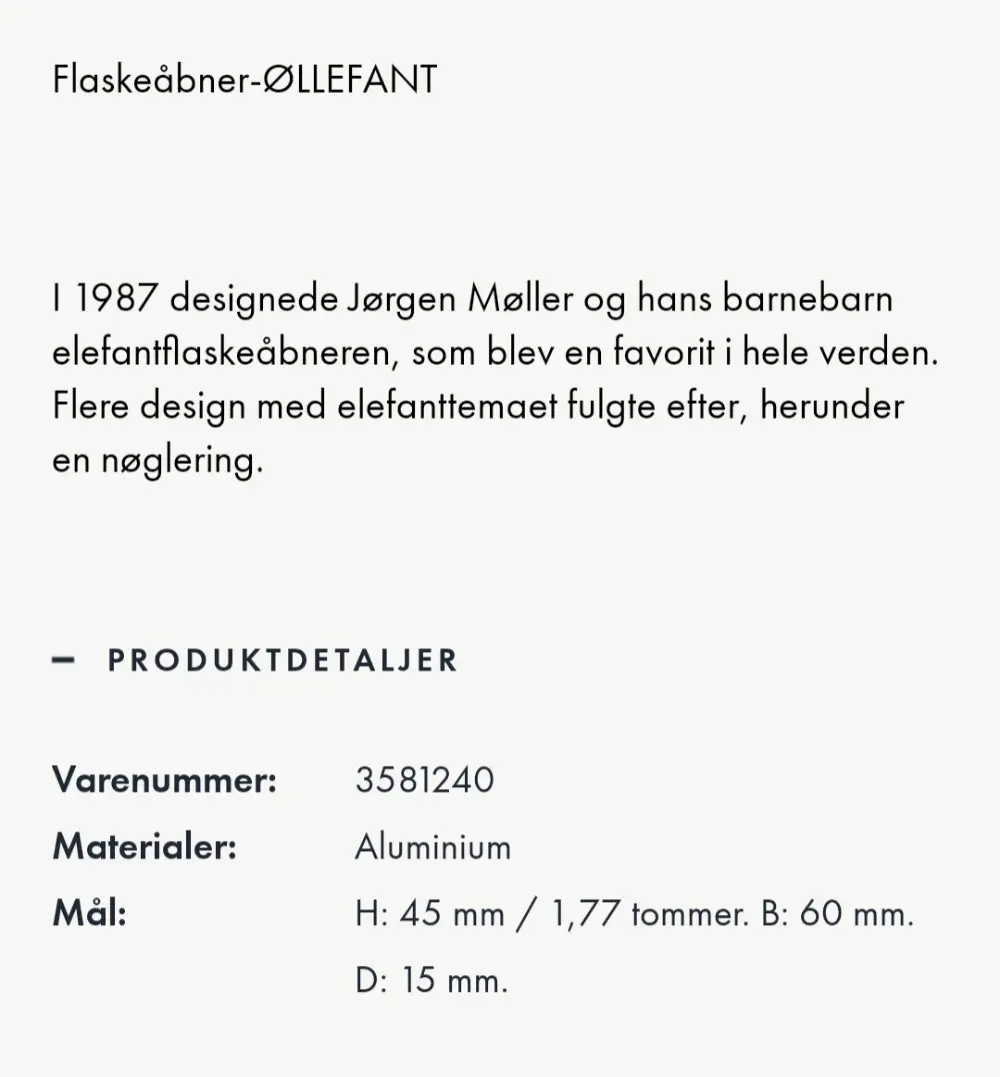 Georg Jensen ØLLEFANT