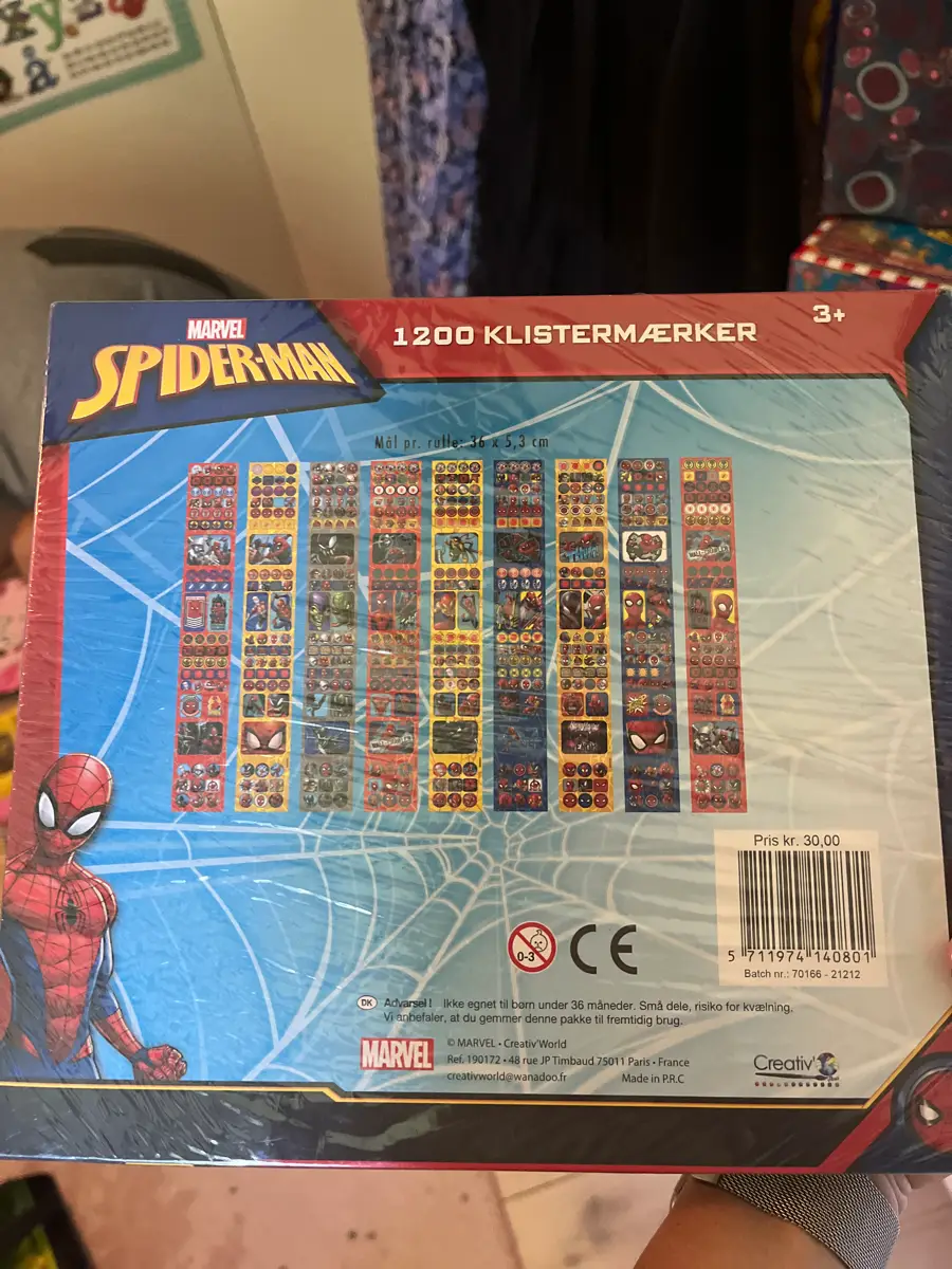 Marvel Spiderman klistermærker