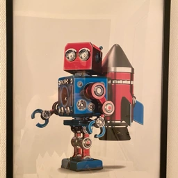 Robot Retro robot plakat med ramme