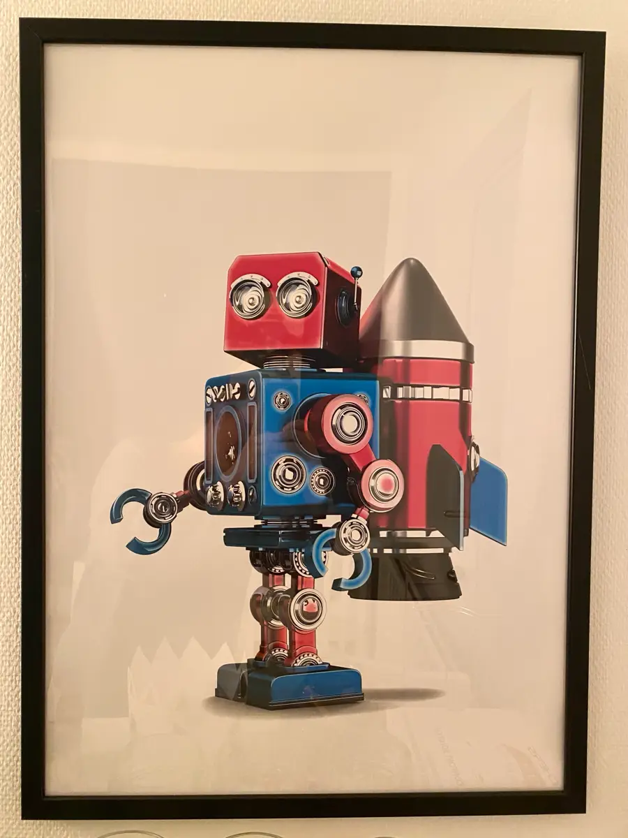 Robot Retro robot plakat med ramme