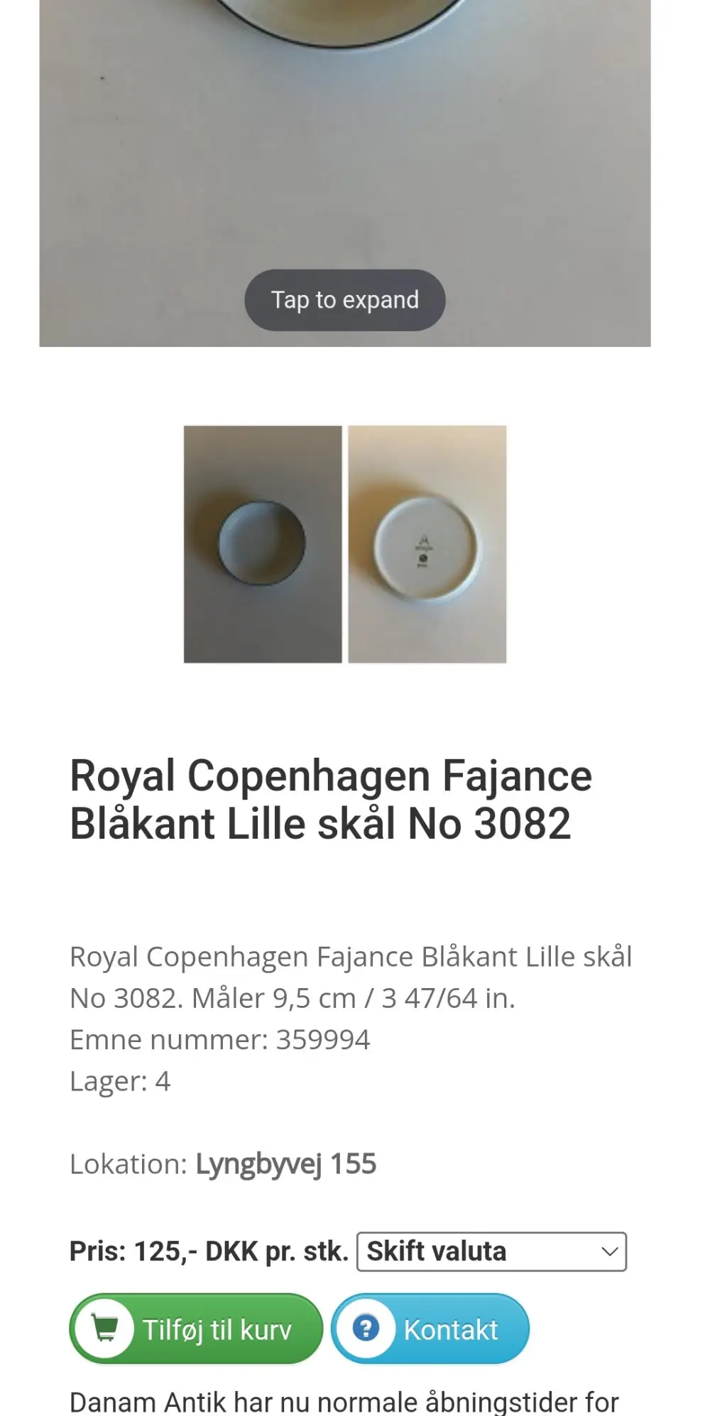 royal copenhagen Fajance blåkant små skåle