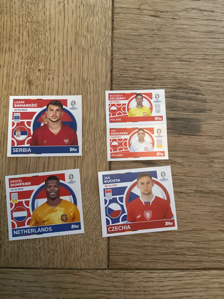 Topps Fodbold EM-klistermærker