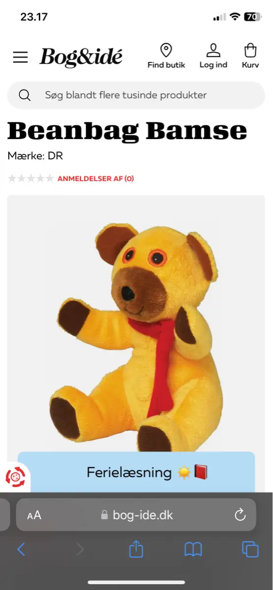 KREA Bamse tøjdyr