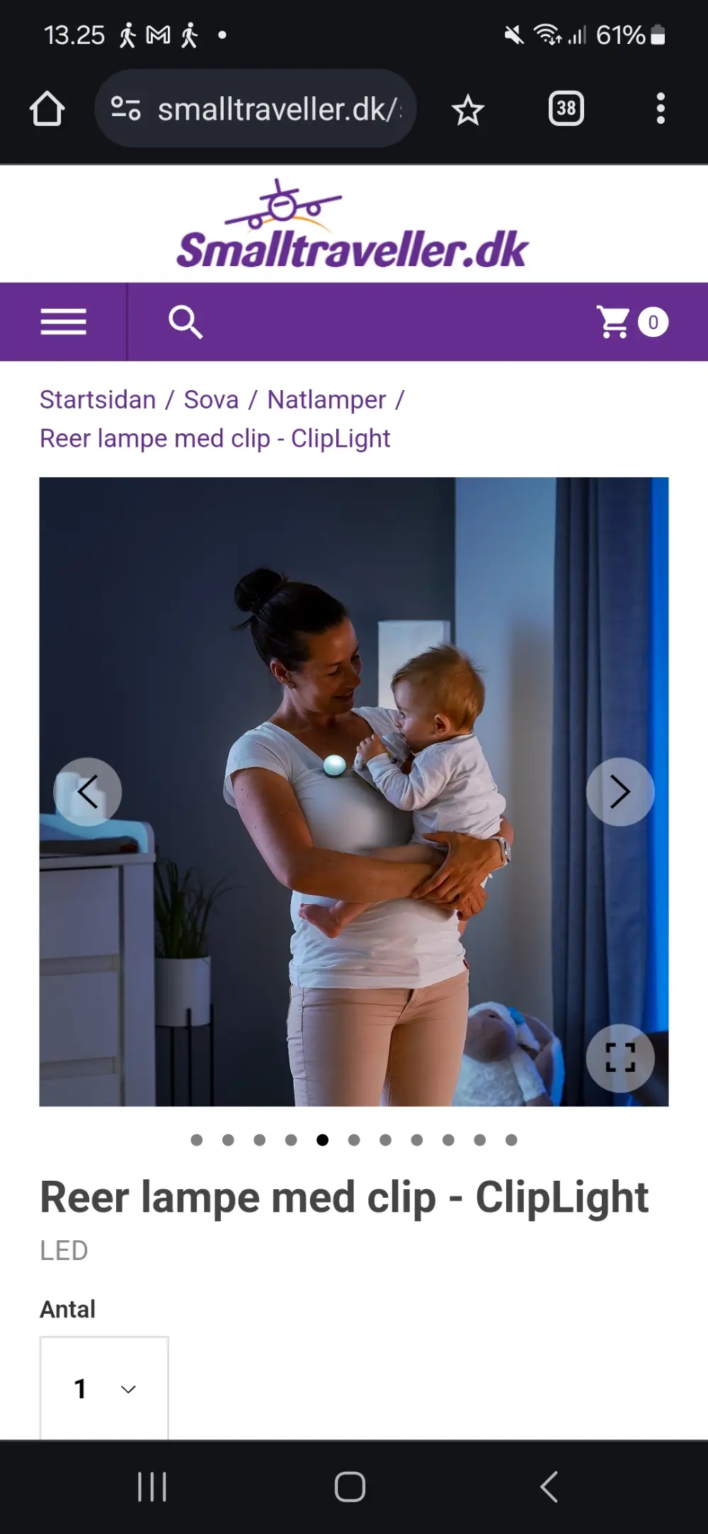 Reer Natlys eller lampe til amning