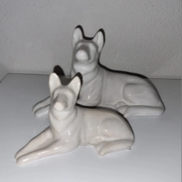 Keramik Hunde figurer