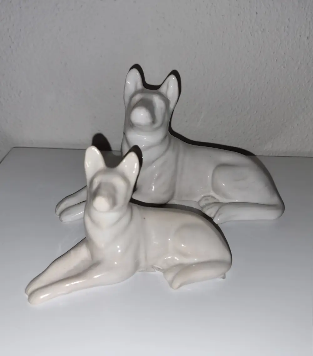 Keramik Hunde figurer