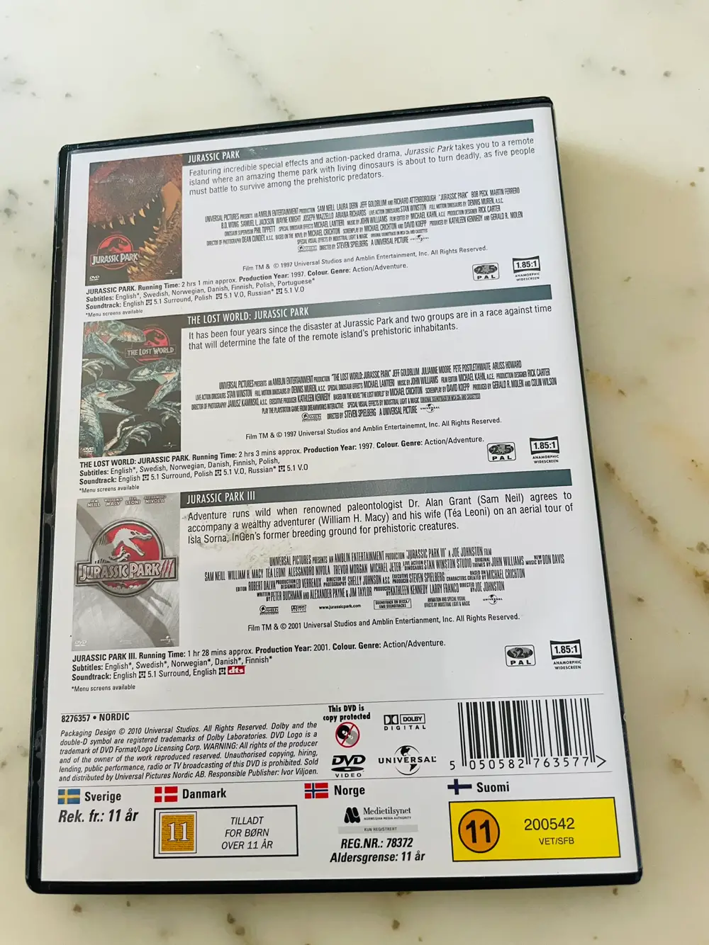 Jurassic park Dvd film