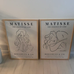 Matisse i træramme Plakater