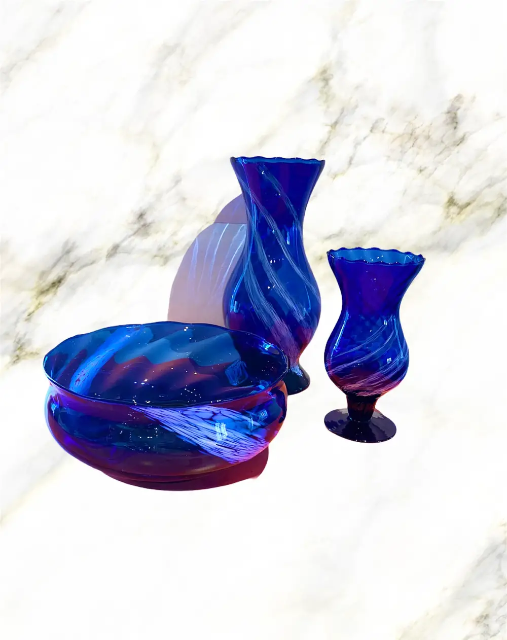 Retro Swirl vase og skål