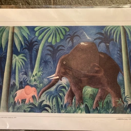 Lamberths forlag Hans Scherfig Plakat elefant