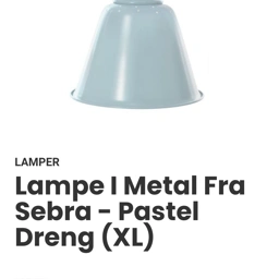 Sebra HeltNY! Loftlampe XL blå