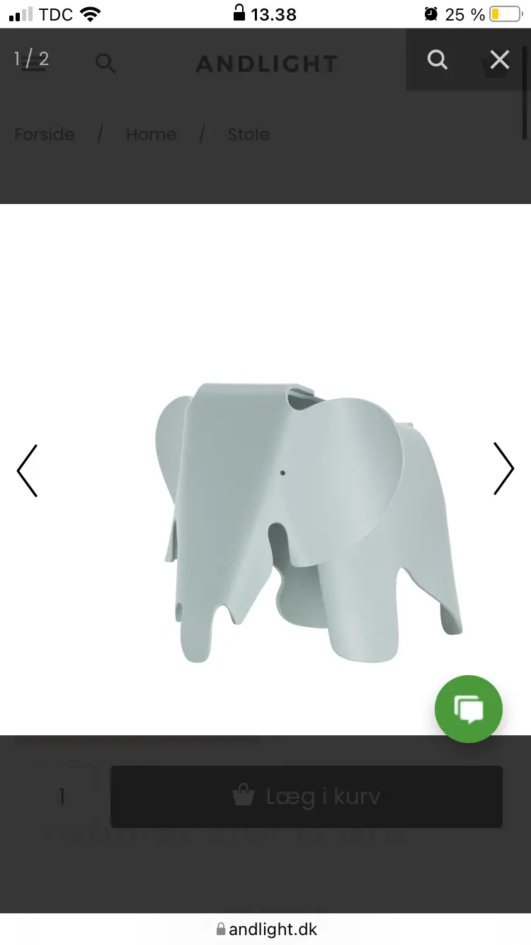 Ukendt Eames elefant skammel Stor