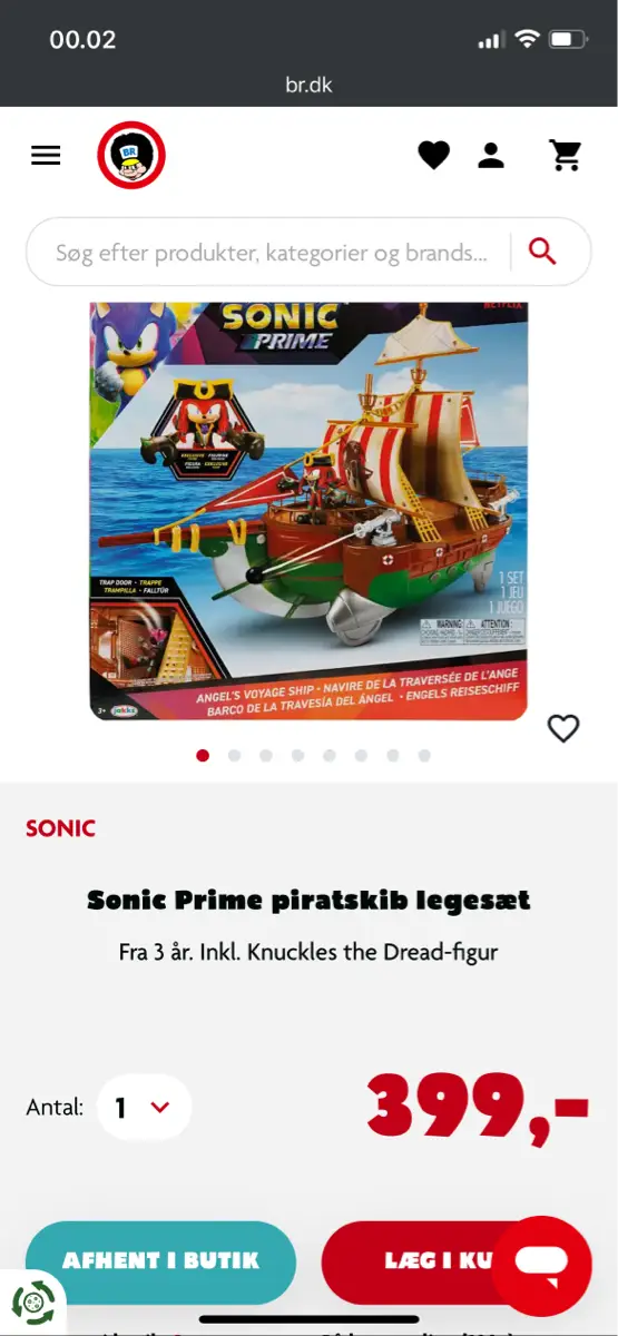 Sonic Prime Piratskib legesæt