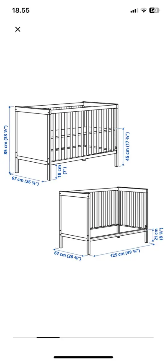 IKEA Tremmeseng og madras