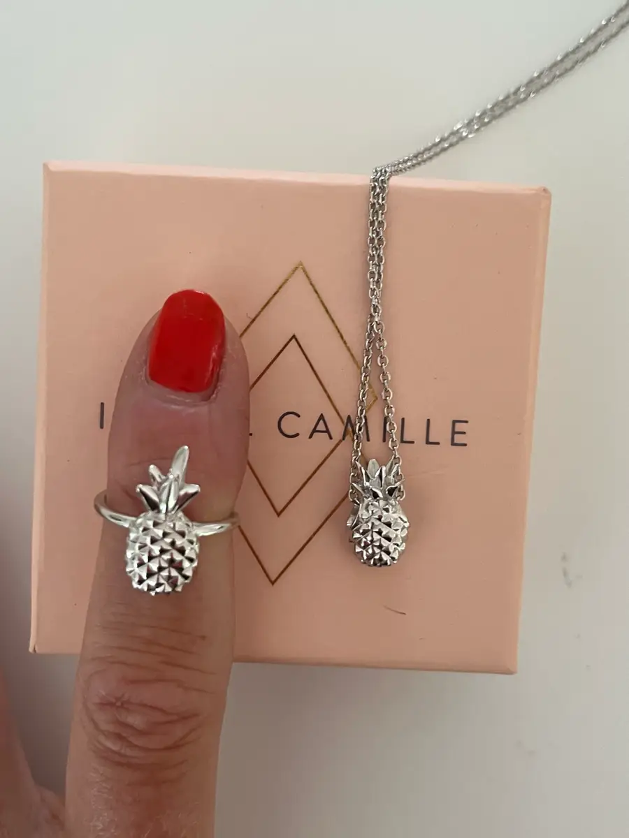 Izabel Camille Sølv ring og halskæde 🍍