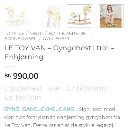 Le Toy Van Gyngehest Massivt træ - Enhjø