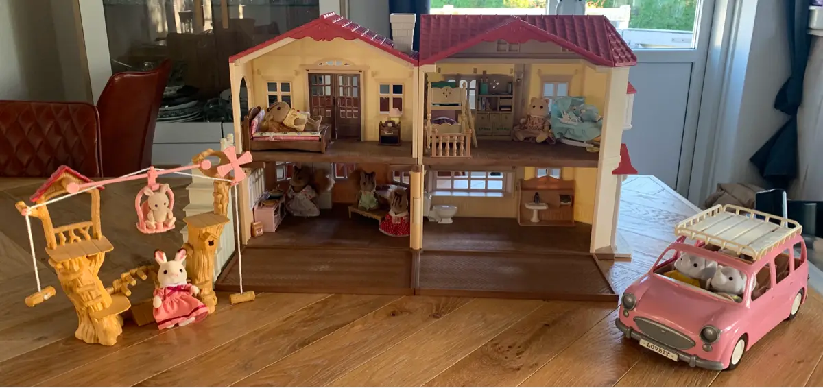 Sylvanian Families Hus bil legetræ tilbehør f