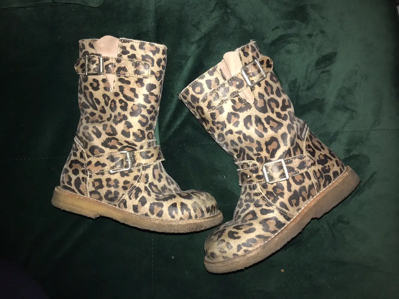 25 Angulus vinterstøvler leopard beige brun støvler