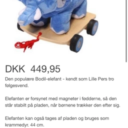 Ukendt Bodil elefant på hjul