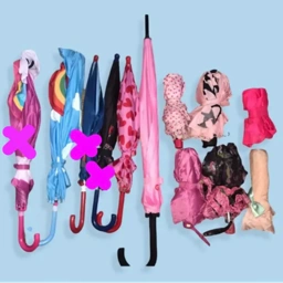 pink lyserød blå Paraply paraplyer børne voksen