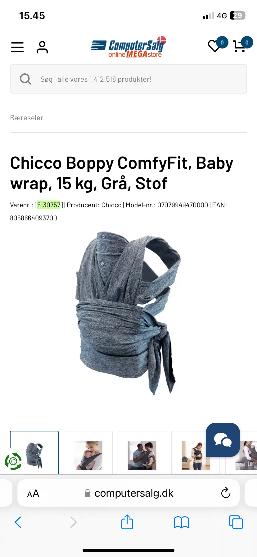 Chicco Boppy ComfyFit Baby wrap