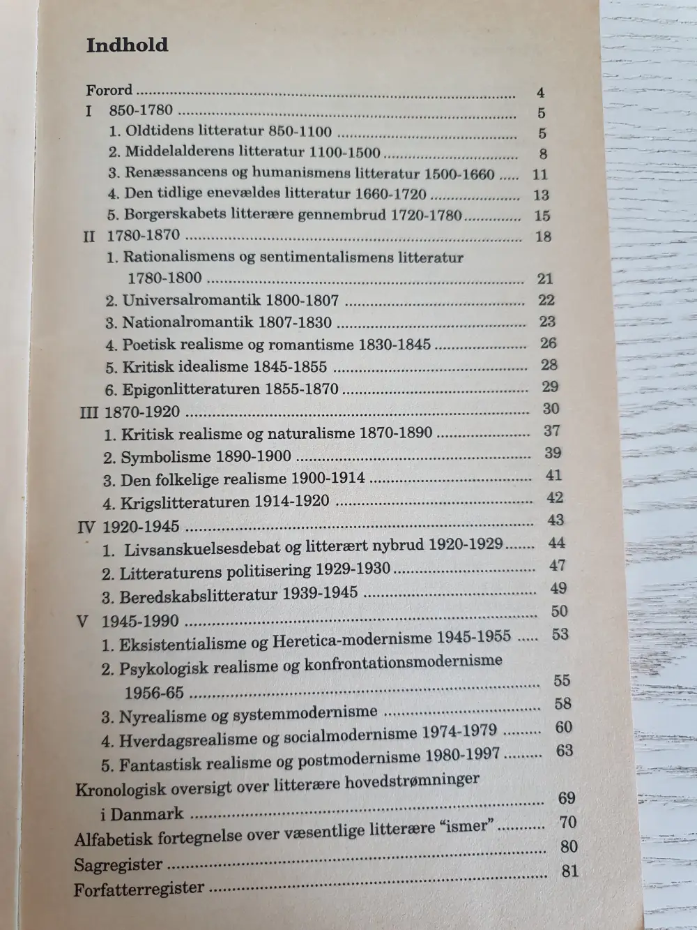 Litteraturhistorisk Oversigt opslagsbog