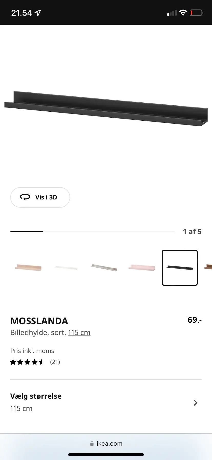 IKEA Mosslanda billedhylde