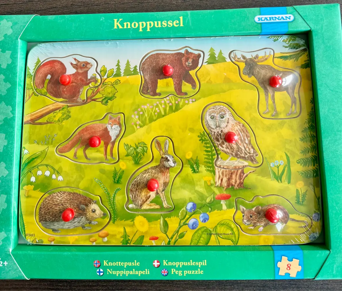 Karnan Træpuslespil med knopper dyr