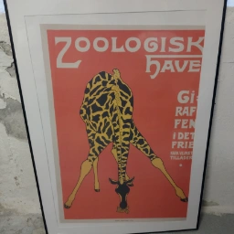 Ukendt Plakat med tryk fra Zoologisk