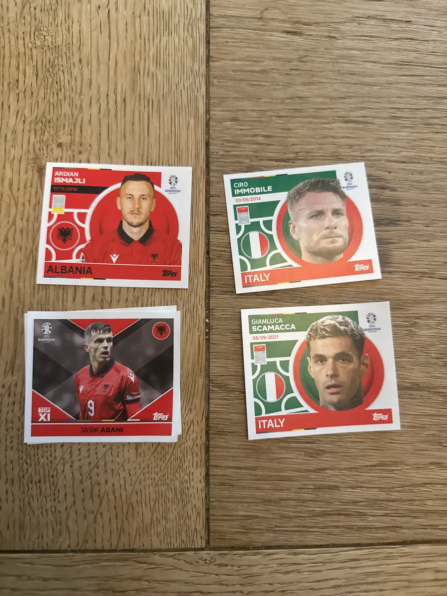 Topps Fodbold EM-klistermærker