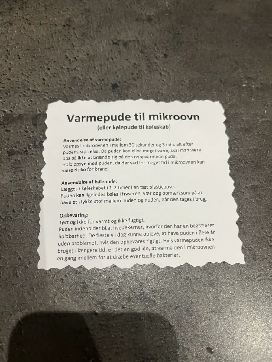 Hjemmelavet Varmepude (m/l)