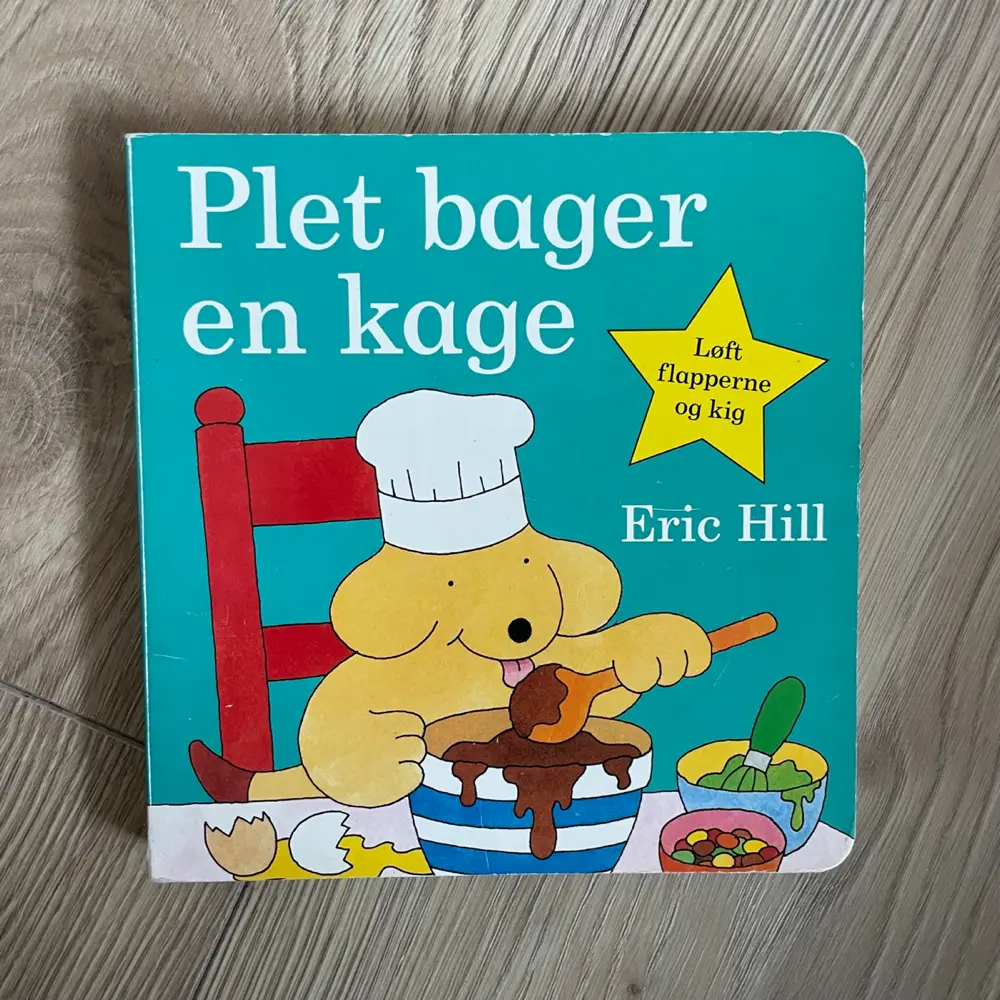 Plet bager en kage Eric Hill papbog om plet