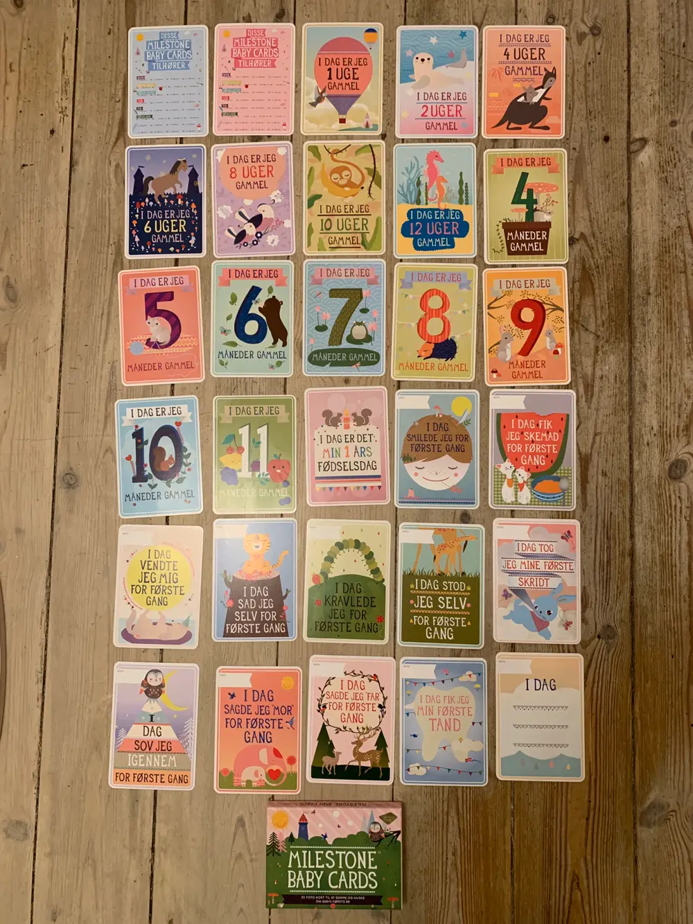 Milestone baby cards Milestone baby kort