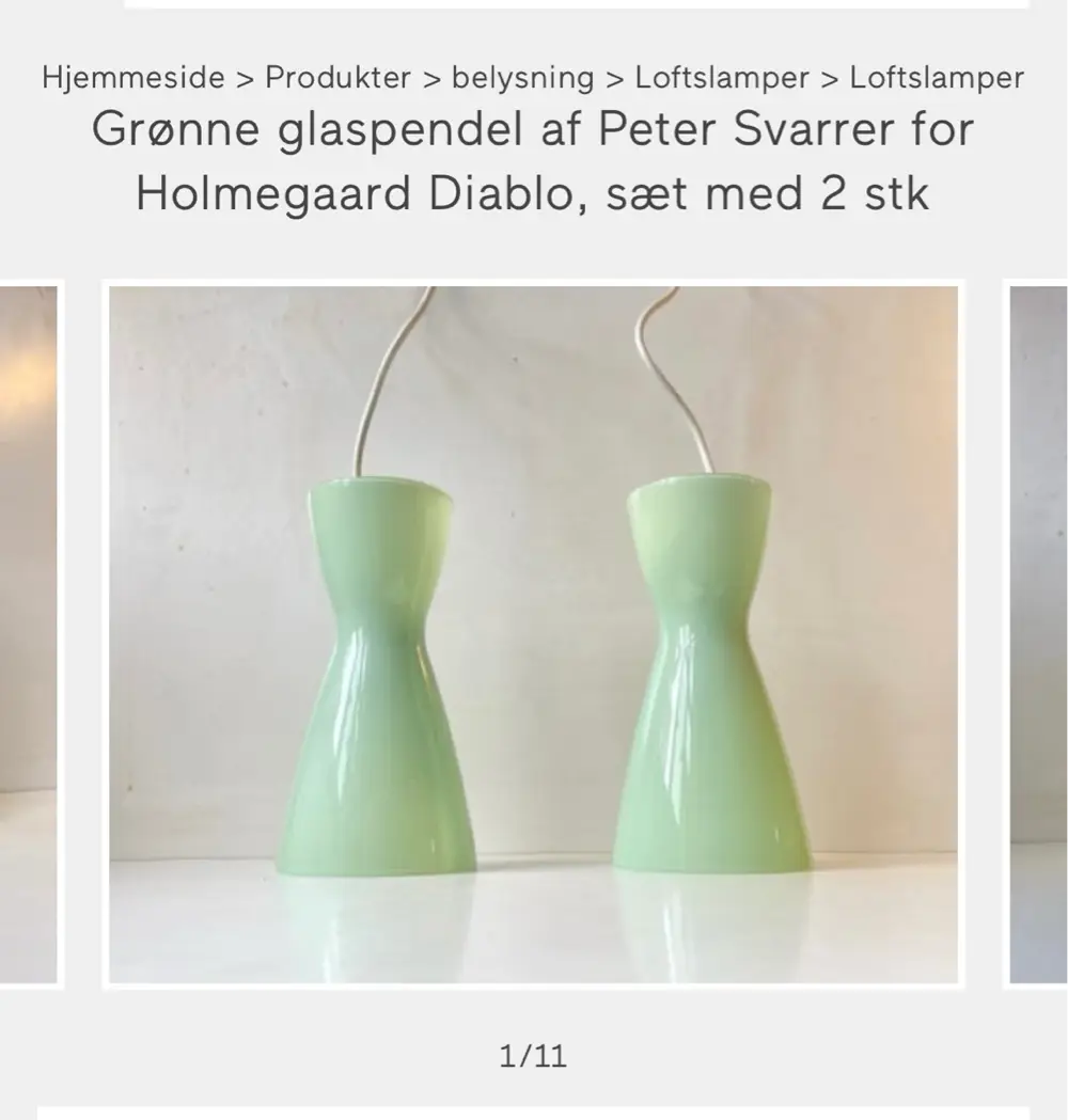 Ukendt Glas pendel lampe