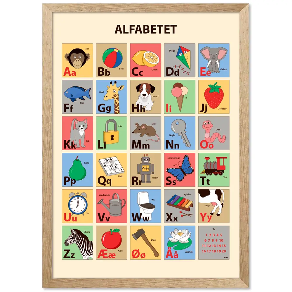 Mixitoy abc plakat 50x70 2 sort