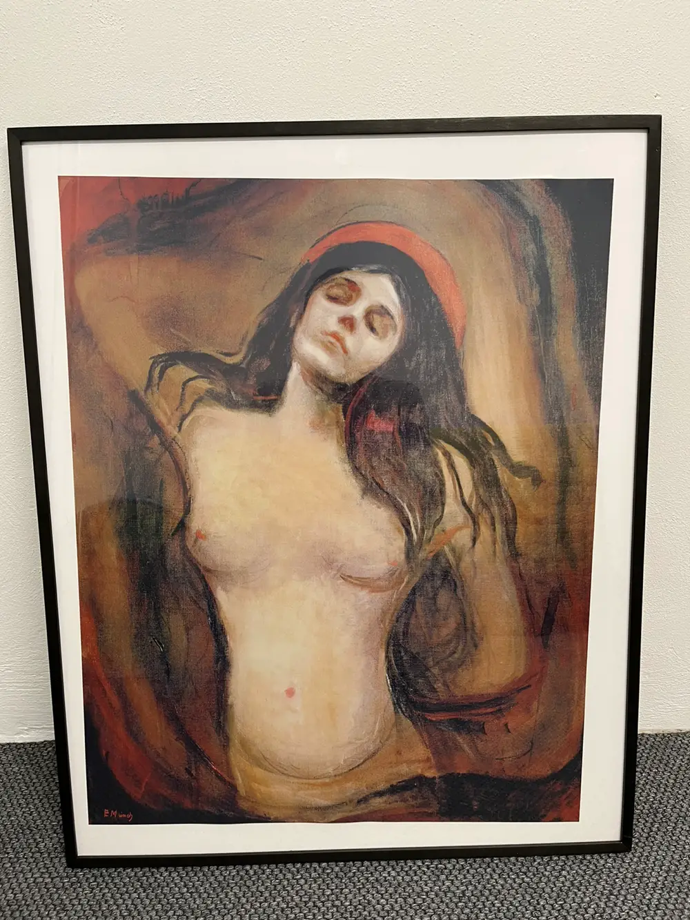 Edvard Munch Indrammet plakat