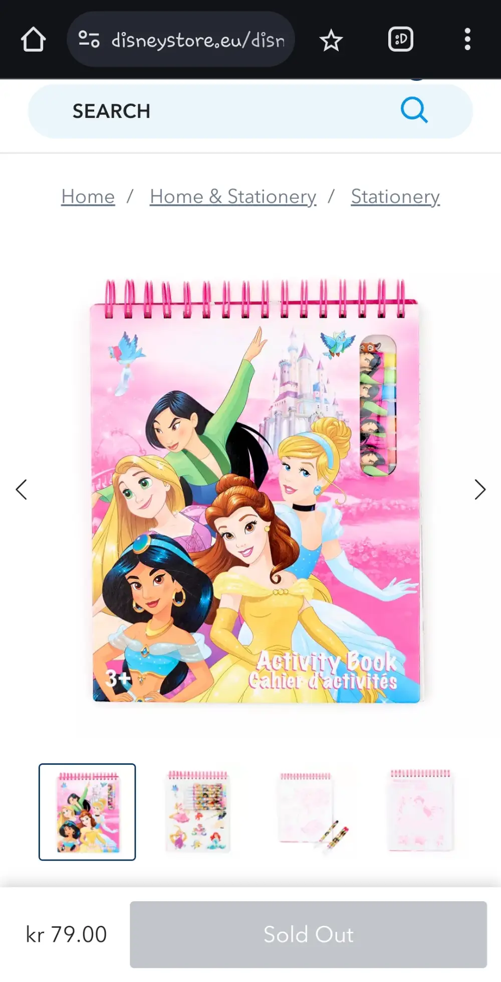 Disney prinsesse aktivitetsbog Malebog / aktivitetsbig