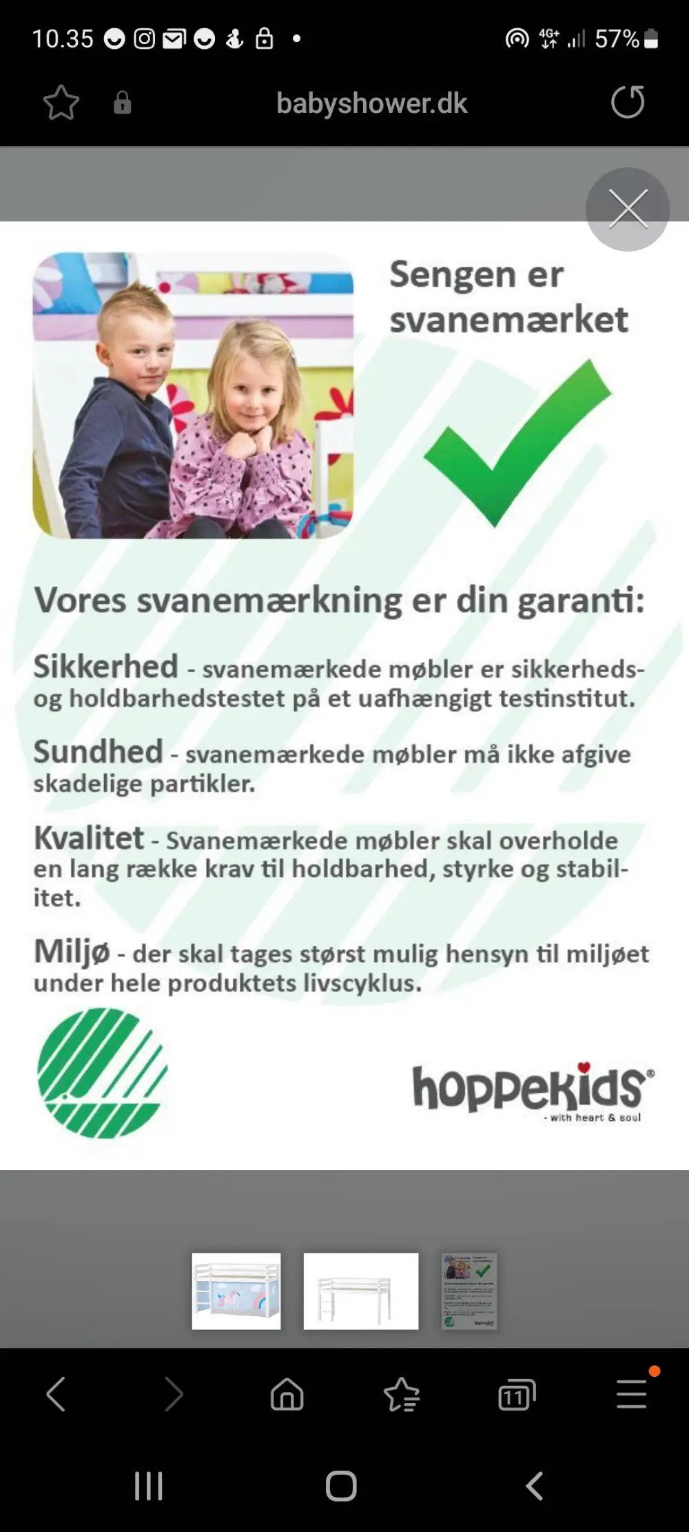 Hoppekids Køjeseng seng