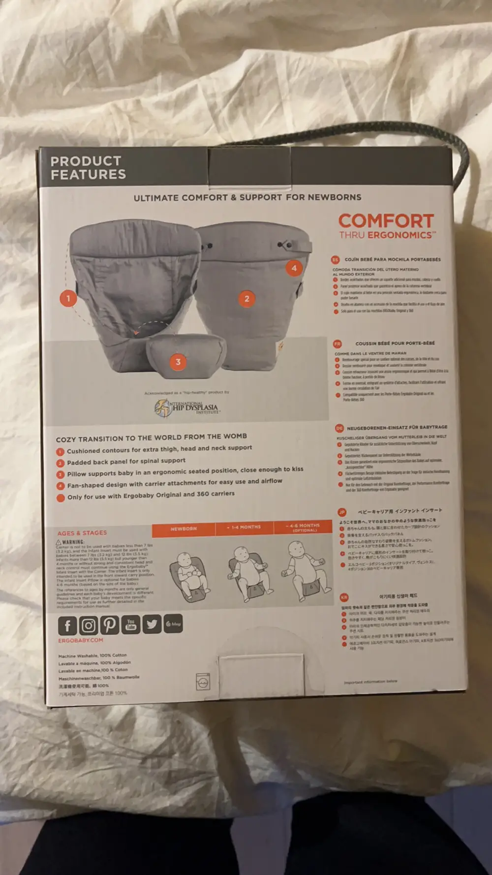 Ergobaby Easy snug spædbarnsindsats